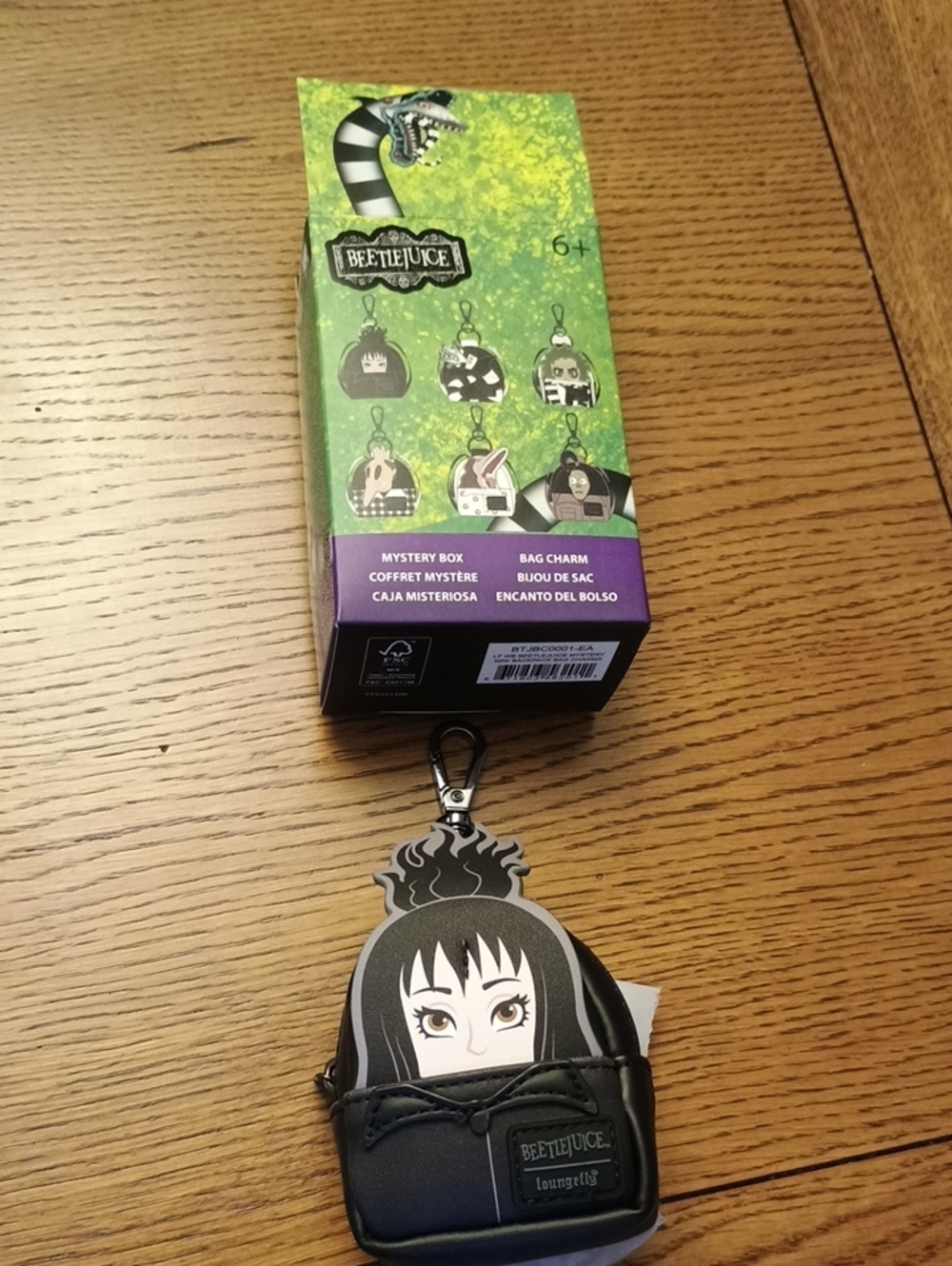 New Loungefly Beetlejuice Lydia Deetz Bag Charm